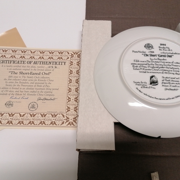 The Short-Eared Owl Collection Plate. - Picture 2 of 5